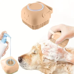 Pet Shampoo Dispenser & Massage Brush