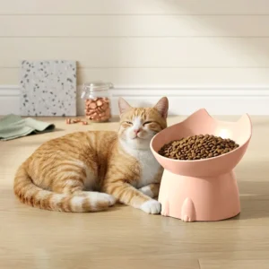 Elevated Cat-Shaped Pet Feeding Bowl